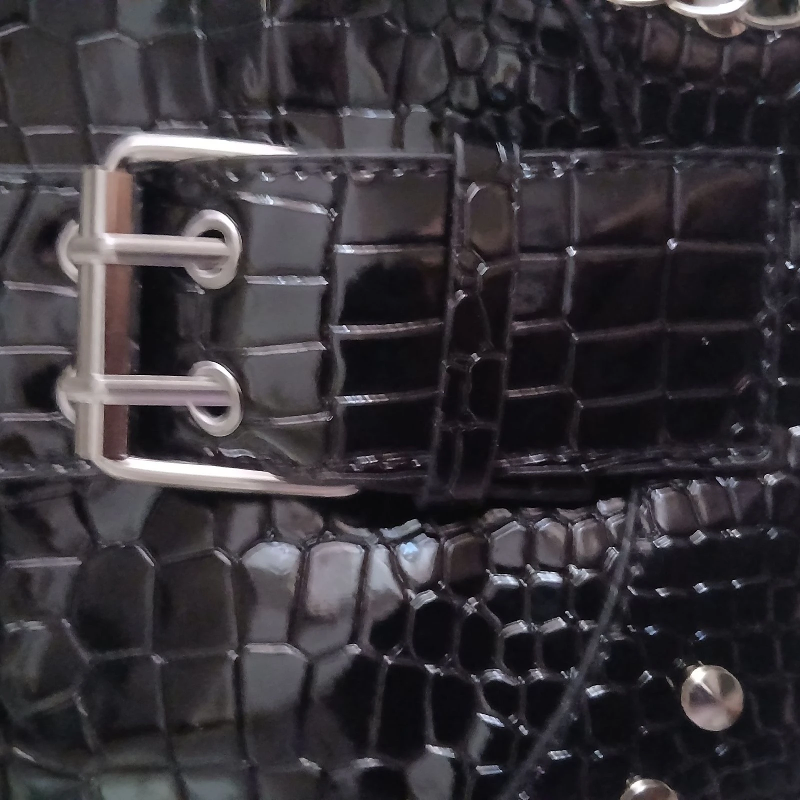 Bolsa baguete preta – Estilo Rock / Y2K / Grunge – photo 4